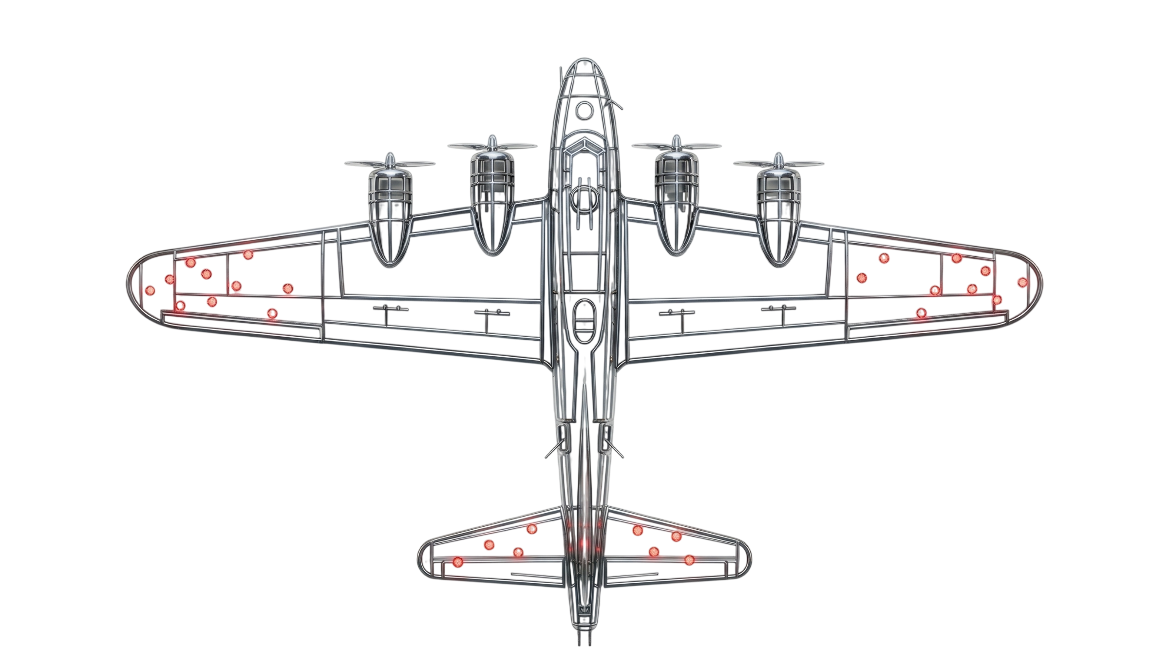 Abraham Wald's Bomber — the bullet holes mark where a plane can survive, not where it is vulnerable. The planes that took engine hits never returned.